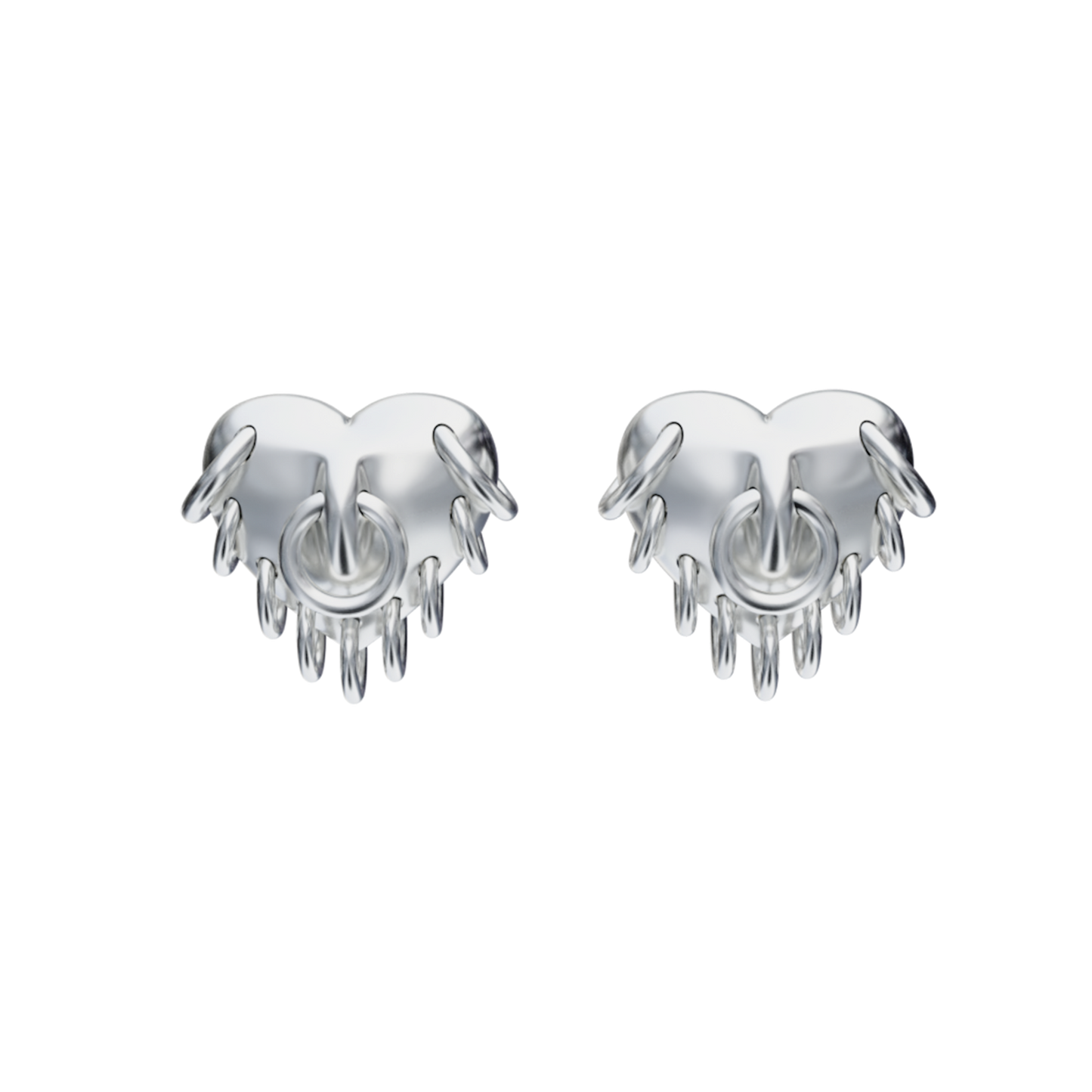 Pierced Heart Studs