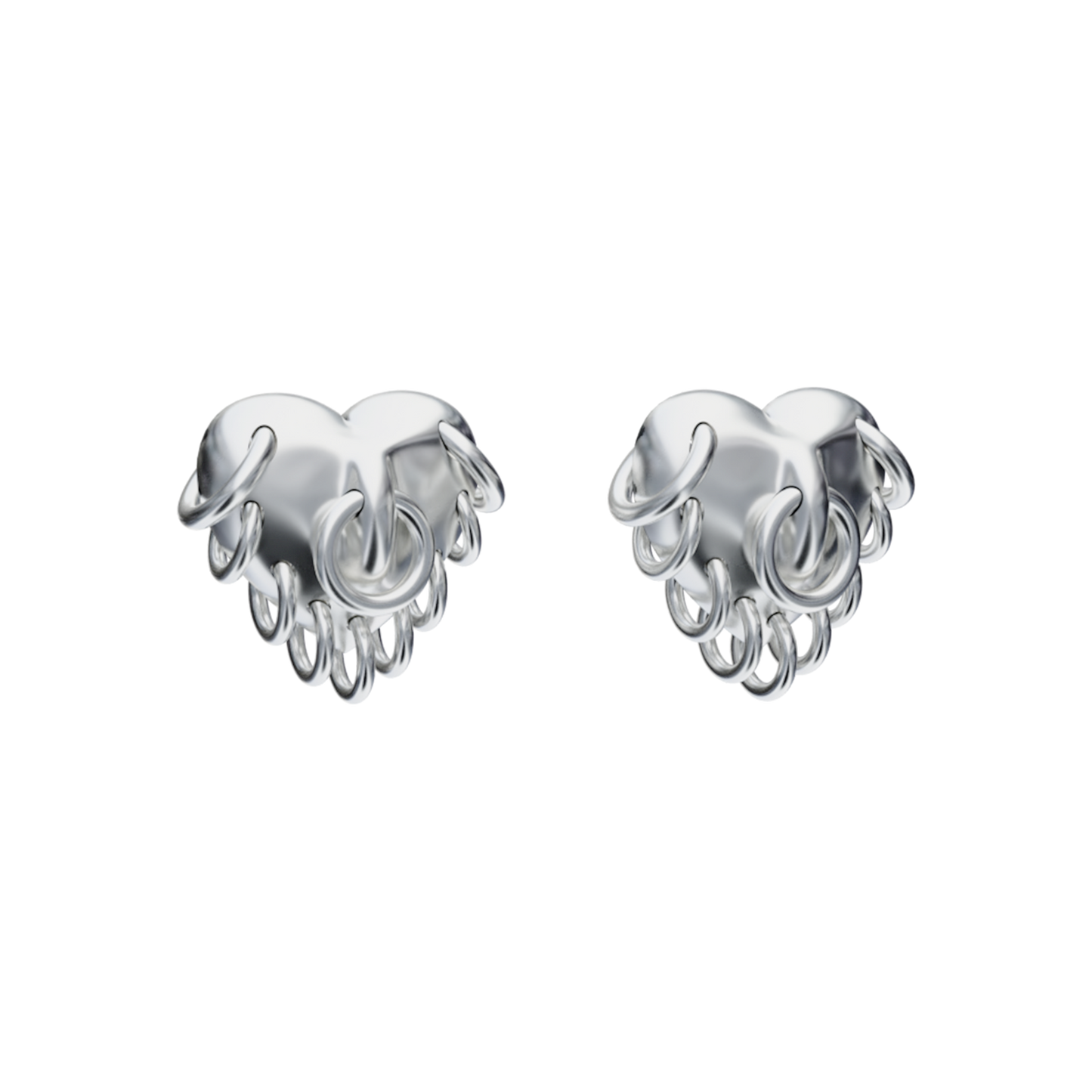 Pierced Heart Studs