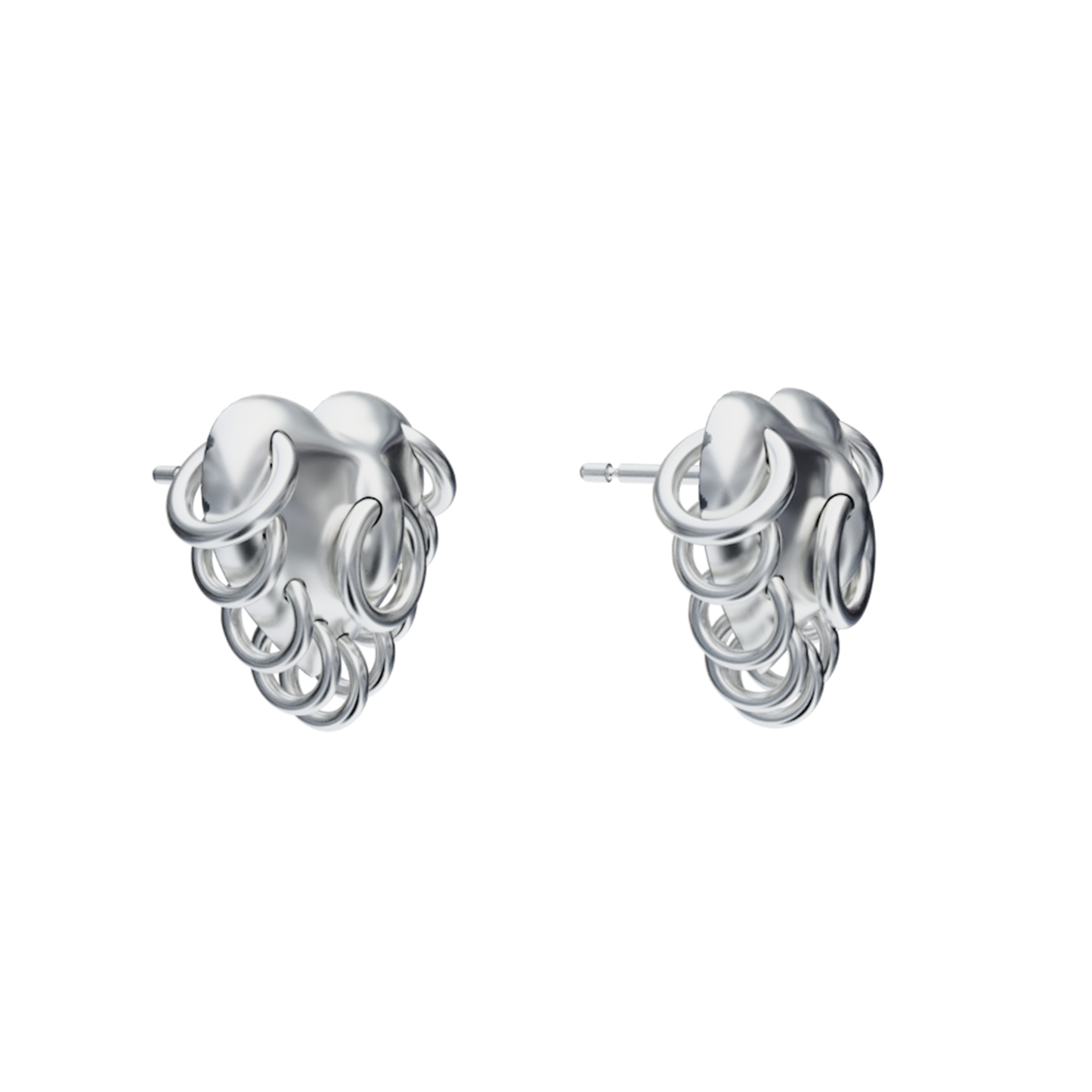 Pierced Heart Studs