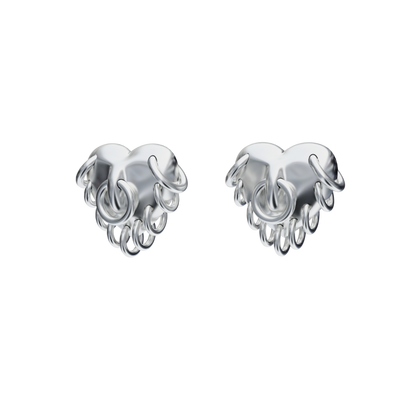 Pierced Heart Studs