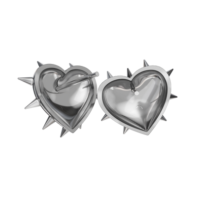 Prickly Heart Studs