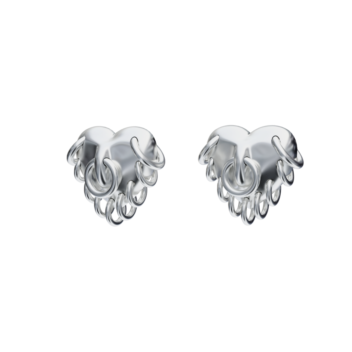Pierced Heart Studs